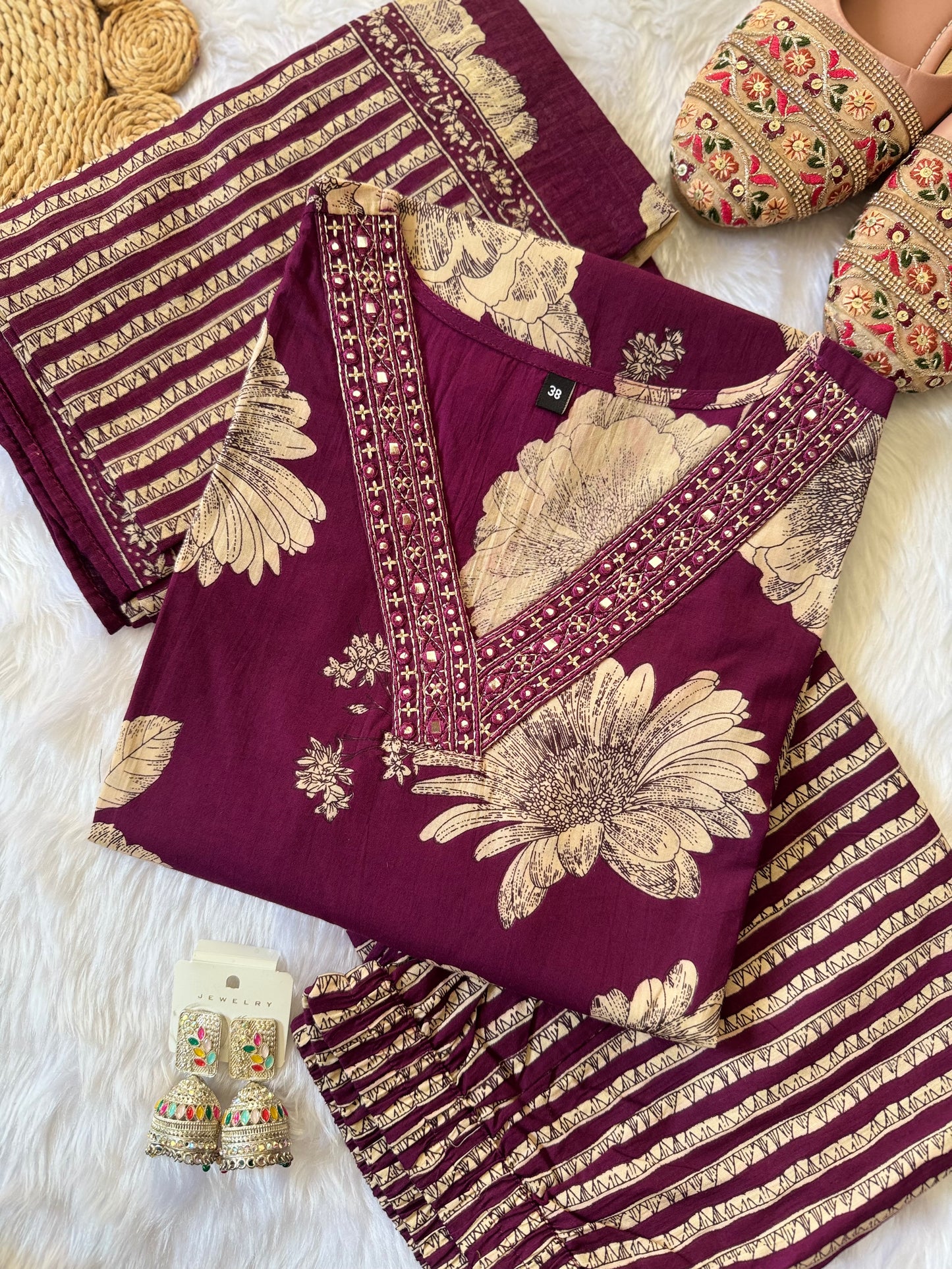 MD-144 pure cotton dress for daily wear and office wear