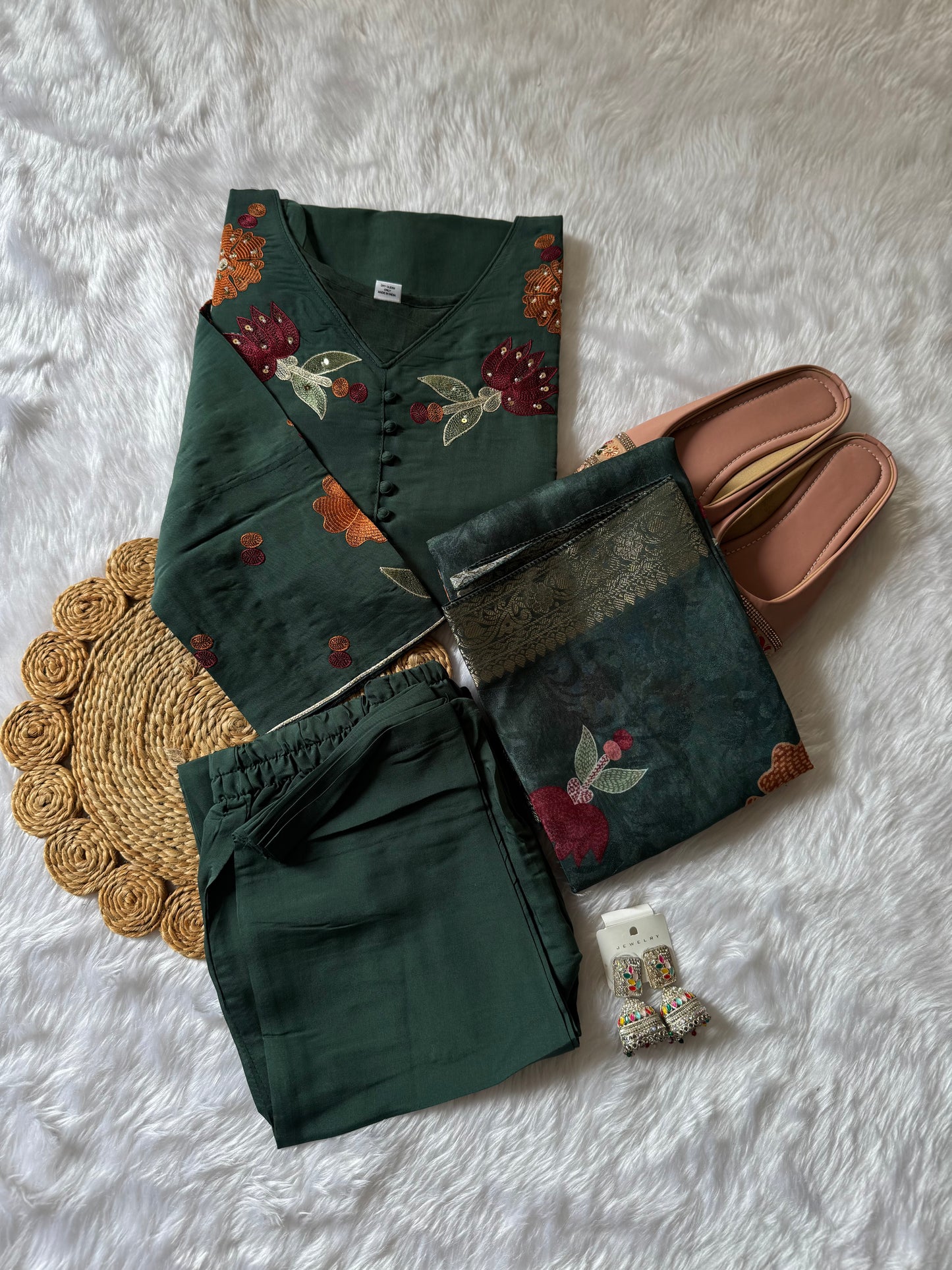 MD-167 design with pretty hend embroidery work and Moti work