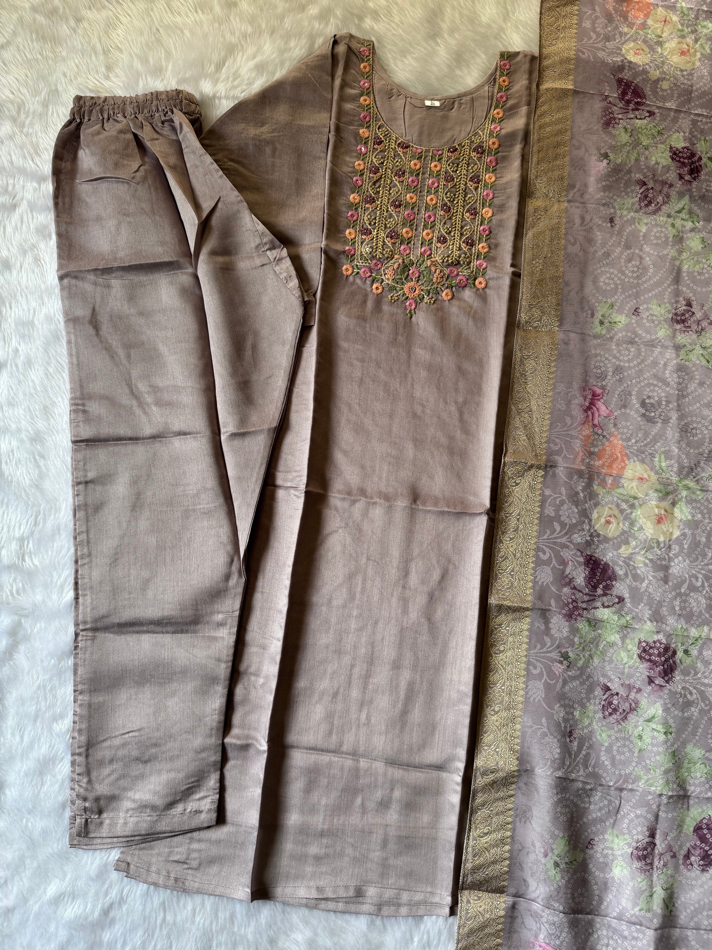 MD-126 pure maslin cotton article with hend work