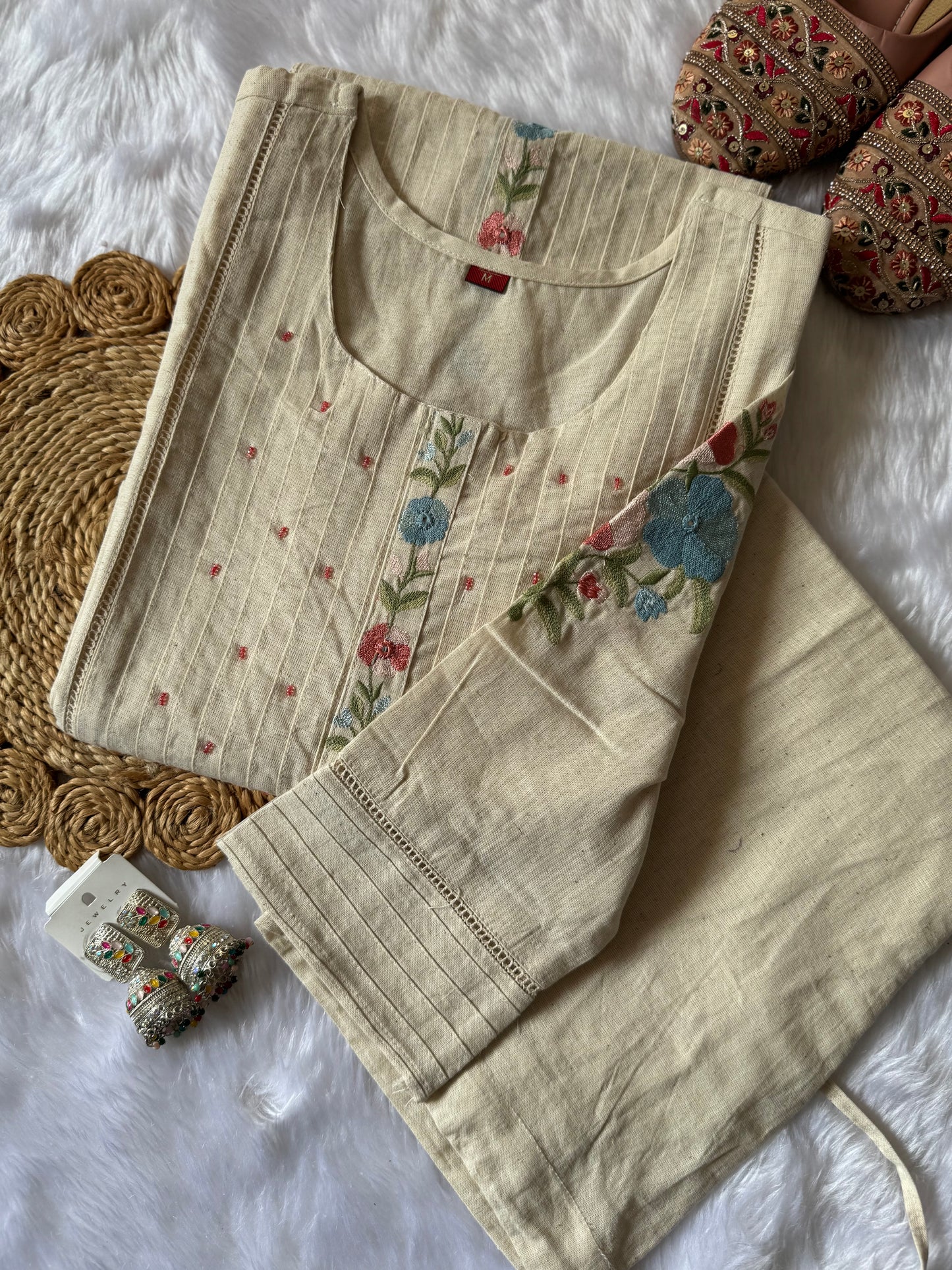 MD-111 pure khadi cotton 2 pcs set
