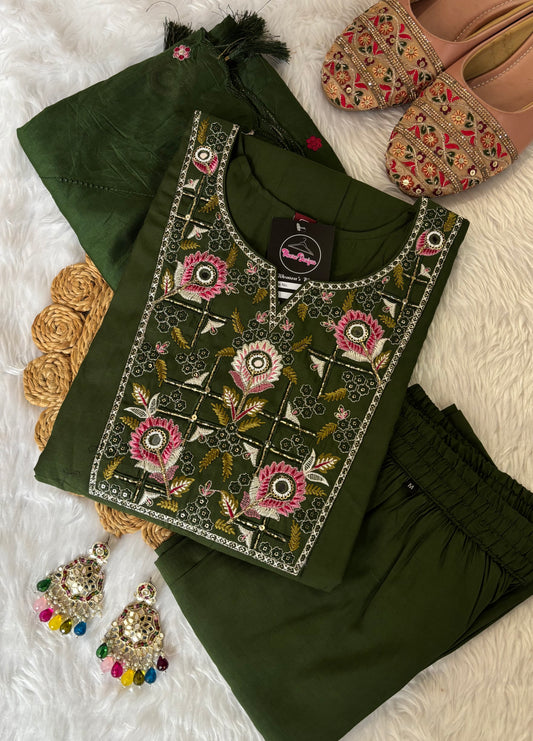 MD-212 "Elegance in every detail β¨ This deep purple suit with delicate floral embroidery is a perfect blend of grace and tradition