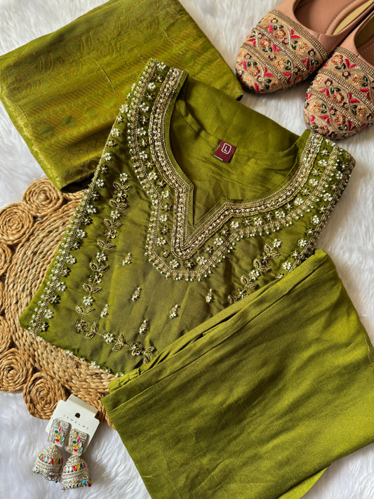 MD-129 Roman silk design with pure banarasi dupatta