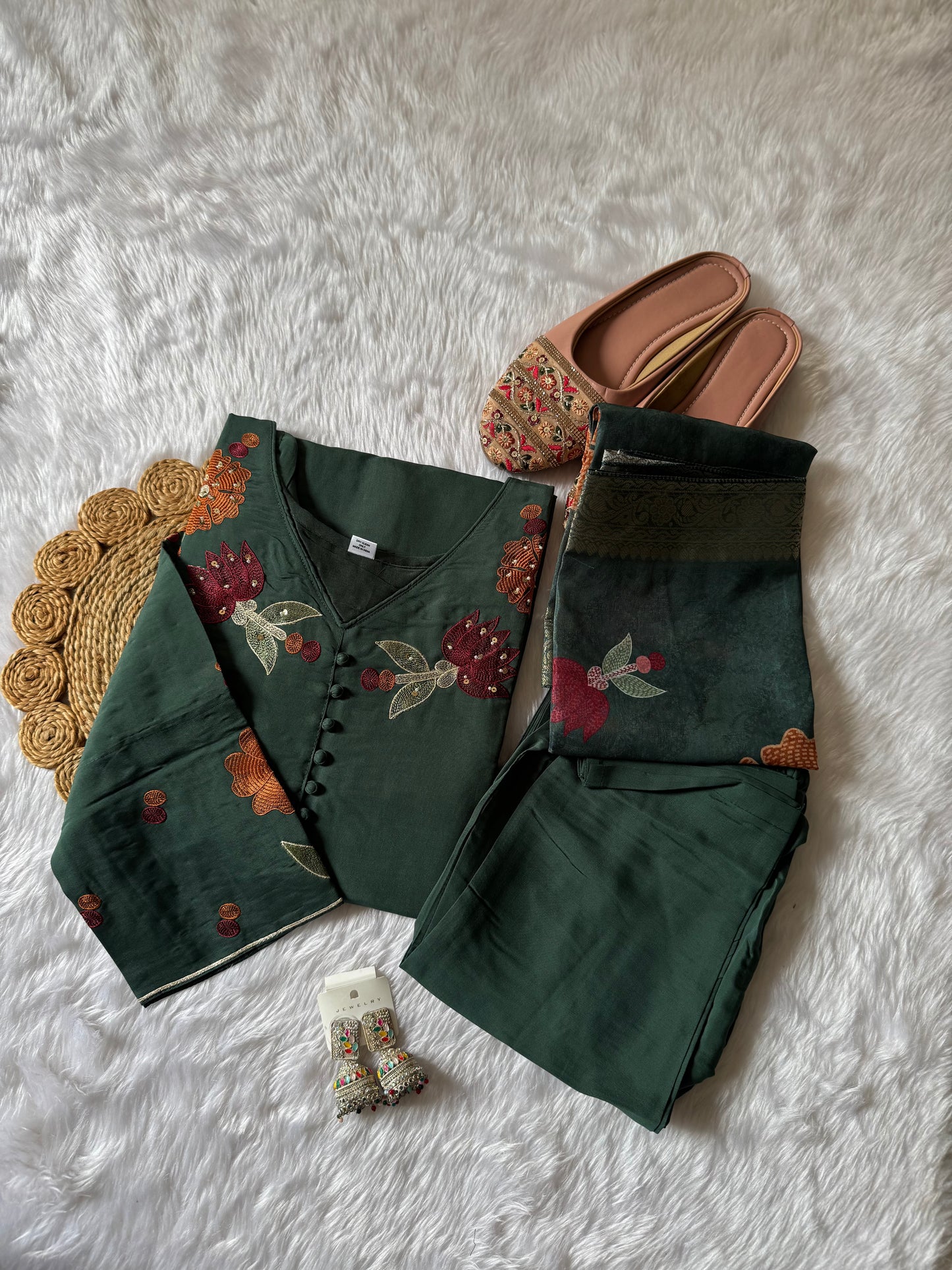 MD-167 design with pretty hend embroidery work and Moti work