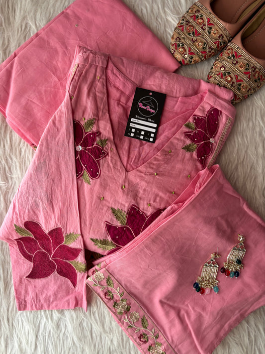 MD-221 ethnic ensemble is the definition of "effortless elegance." Whether you're heading to a festive gathering or a casual brunch, this set strikes the perfect balance between traditional charm and modern comfort.