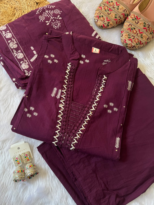 MD-140 Pure cotton  office wear design