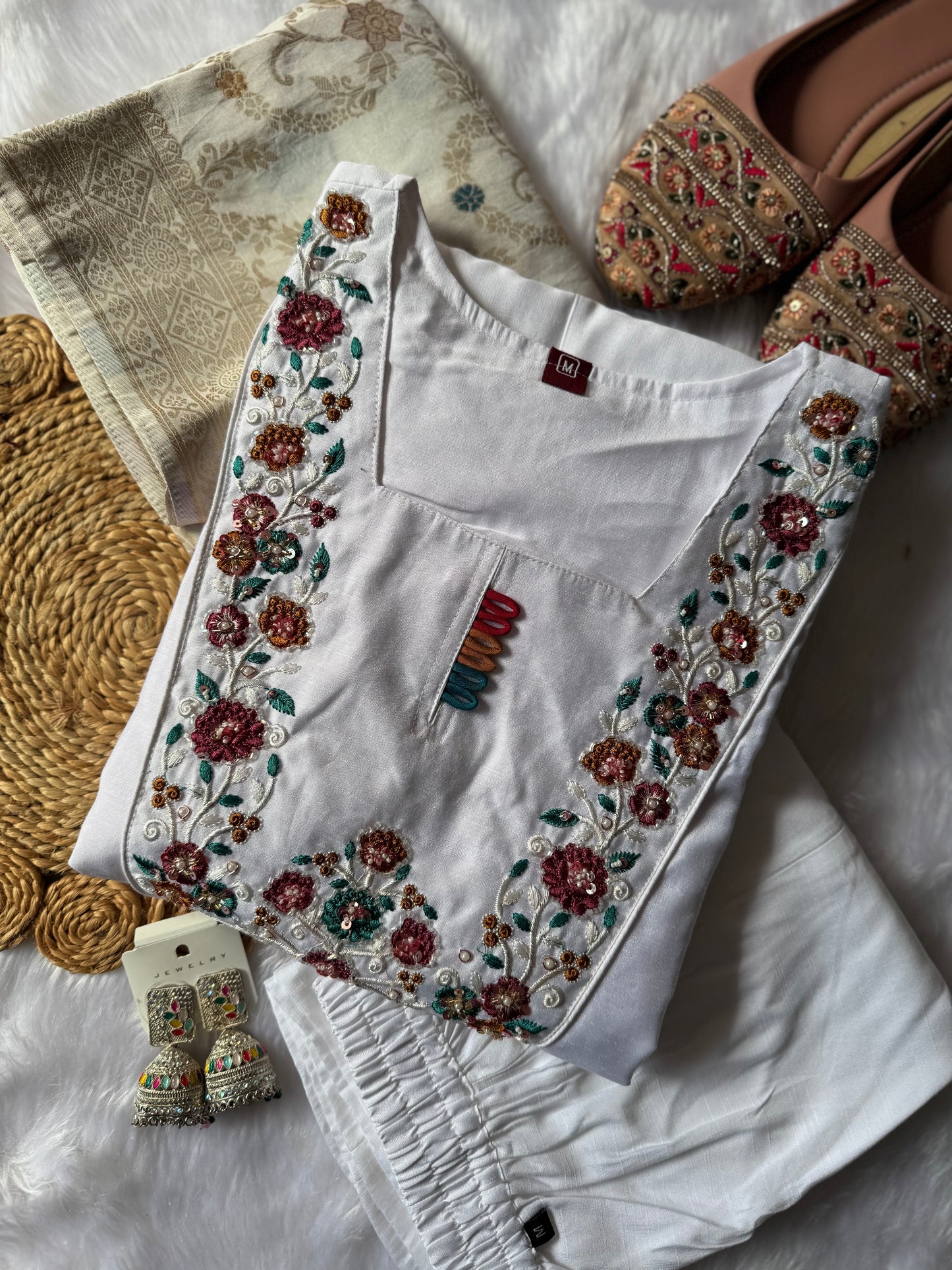 Code :- 102  Pure romen silk classic article with hend work