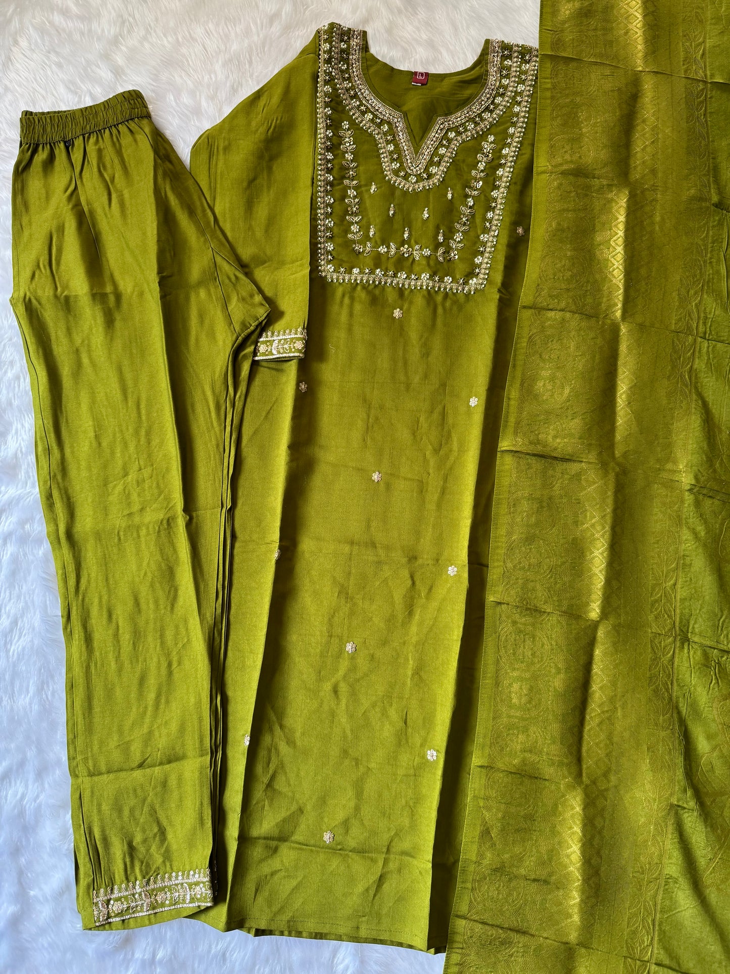 MD-129 Roman silk design with pure banarasi dupatta