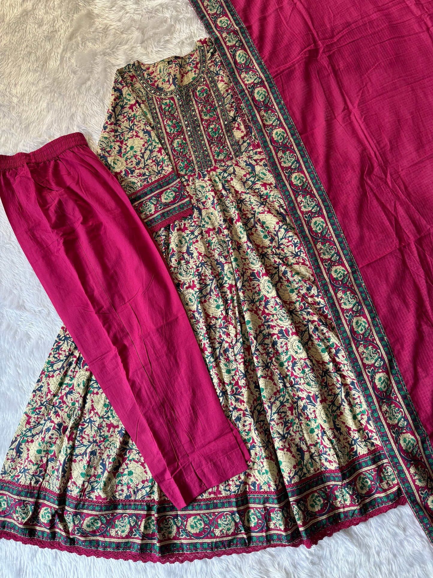 MD-122 pure jaipuri cotton anarkali