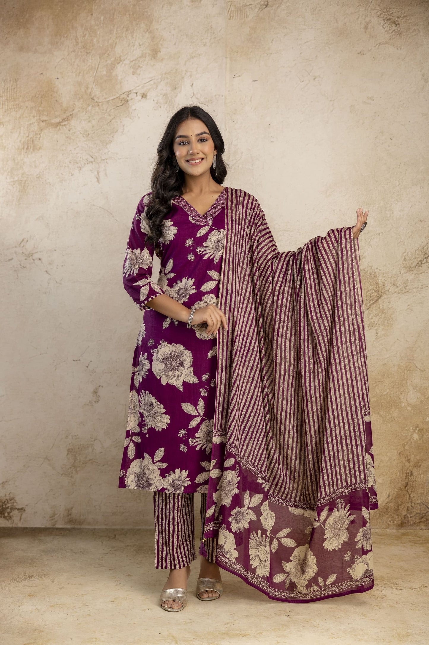 MD-144 pure cotton dress for daily wear and office wear