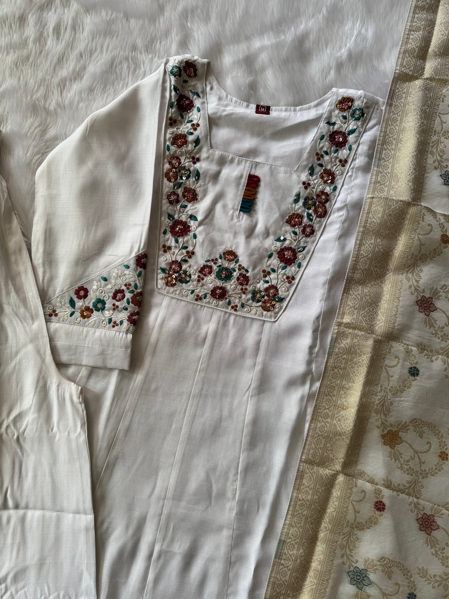 Code :- 102  Pure romen silk classic article with hend work