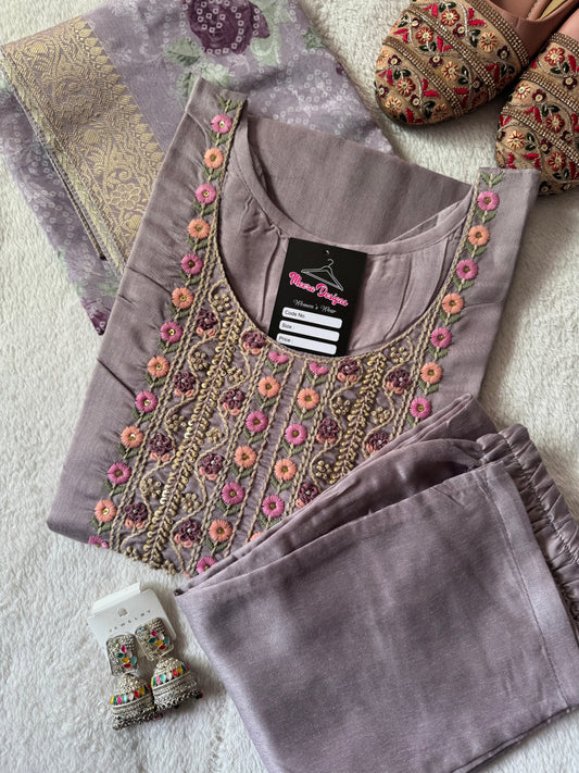 MD-126 pure maslin cotton article with hend work