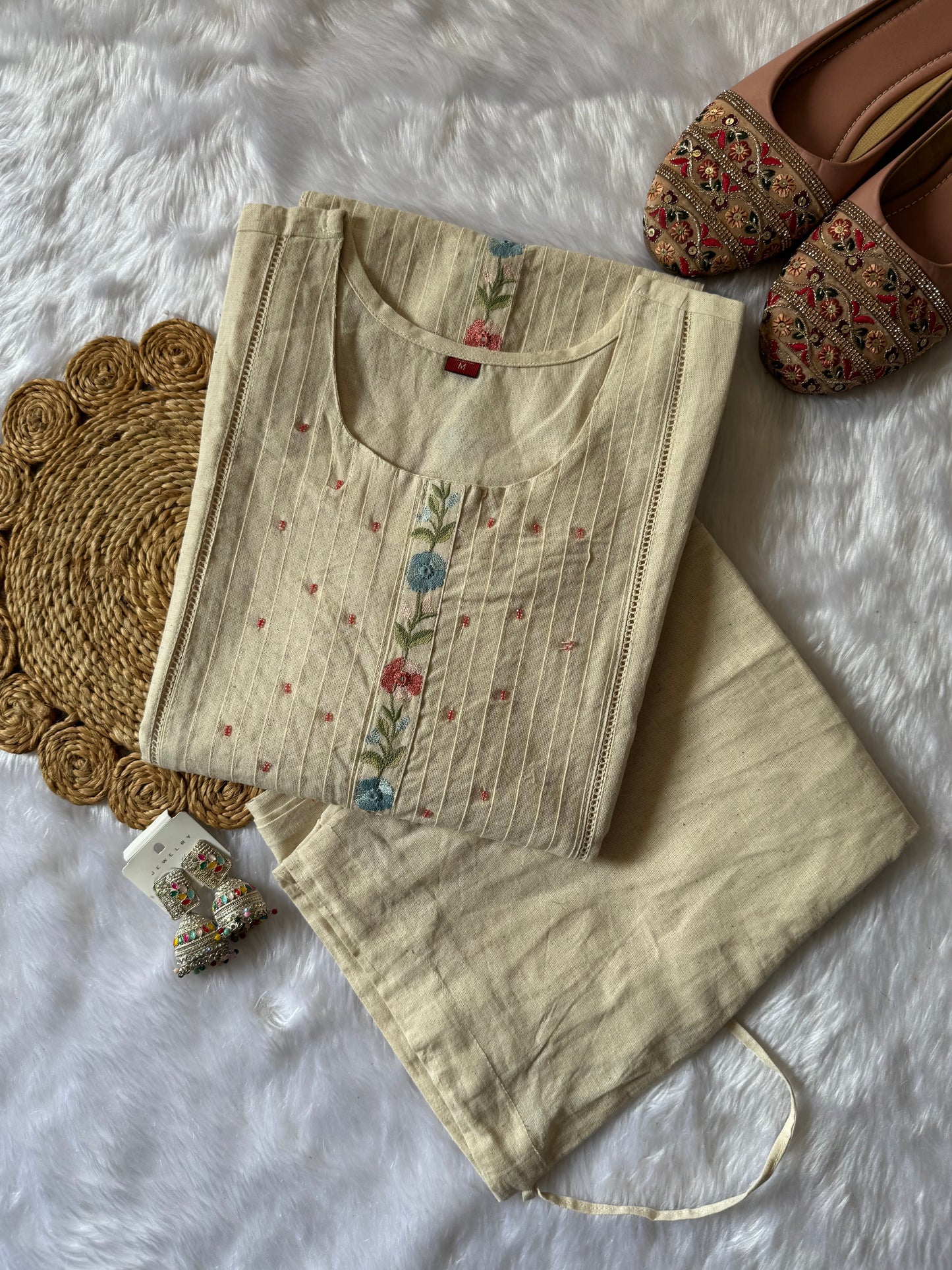MD-111 pure khadi cotton 2 pcs set