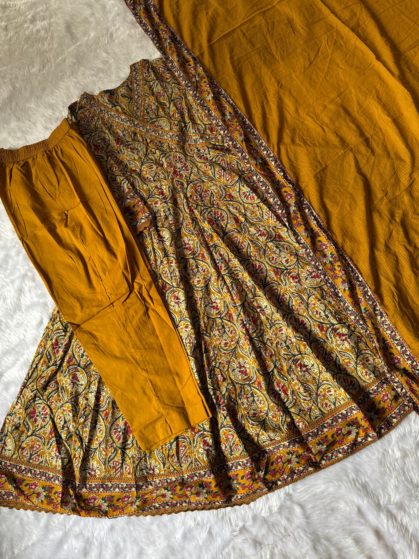 MD-159 pure jaipuri cotton Anarkali with mirror work
