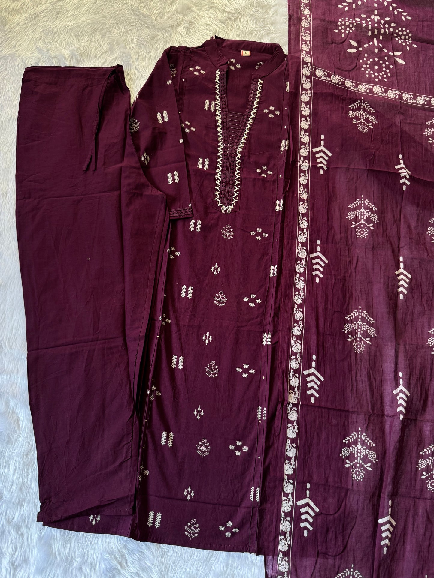 MD-140 Pure cotton  office wear design