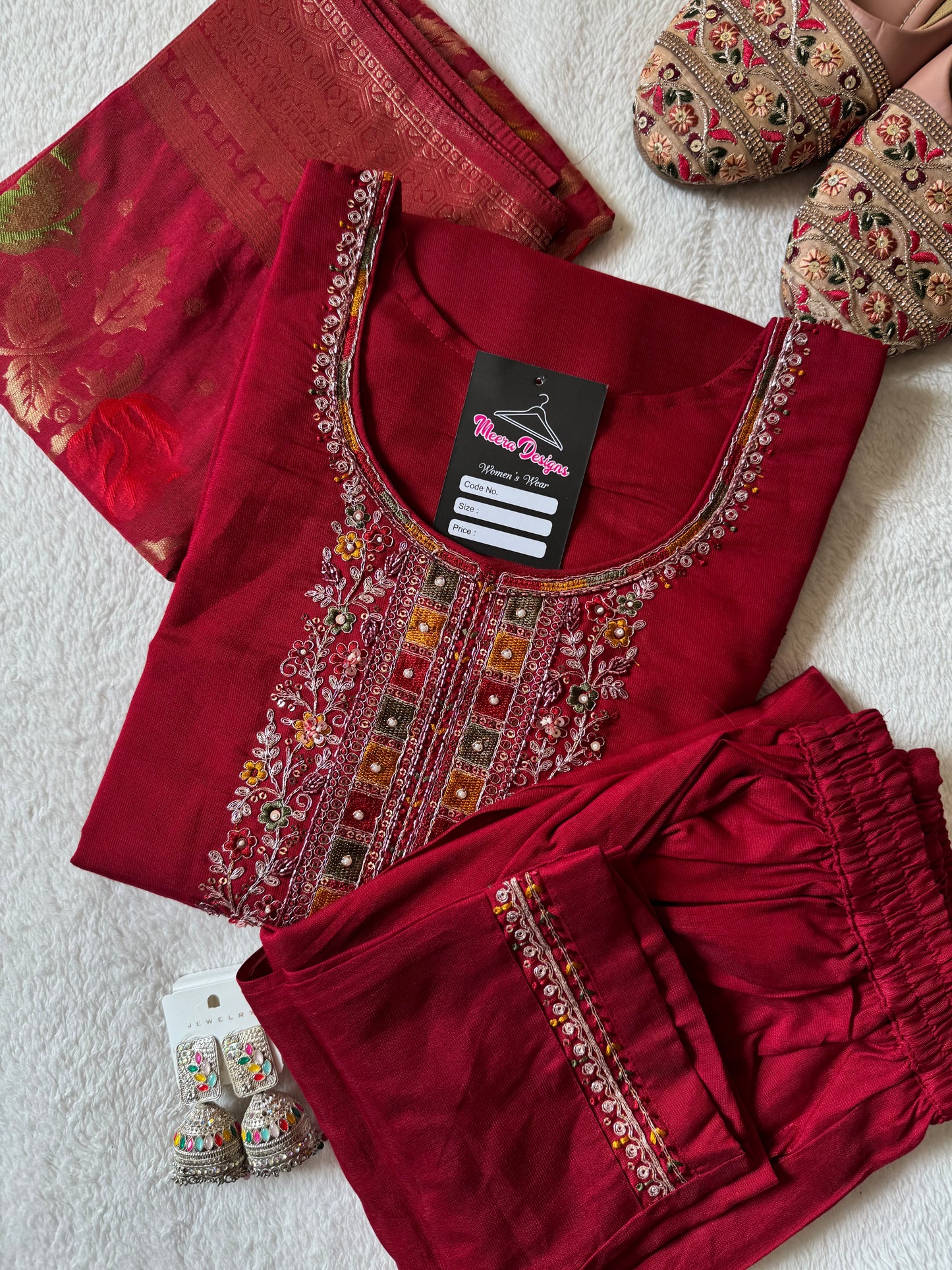 MD-115 Mix cotton base article with pure banarasi jecard dupatta