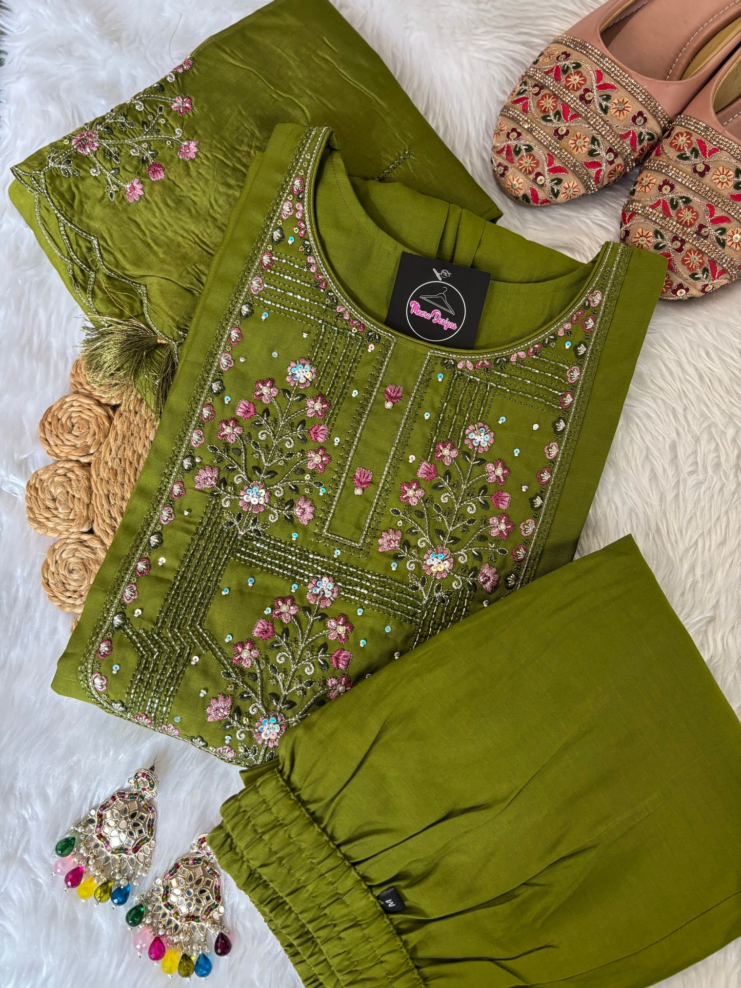 MD-211 hend work new designs in 3 piece MD-209 "Elegance in every detail ✨ This deep purple suit with delicate floral embroidery is a perfect blend of grace and tradition 🌸💜