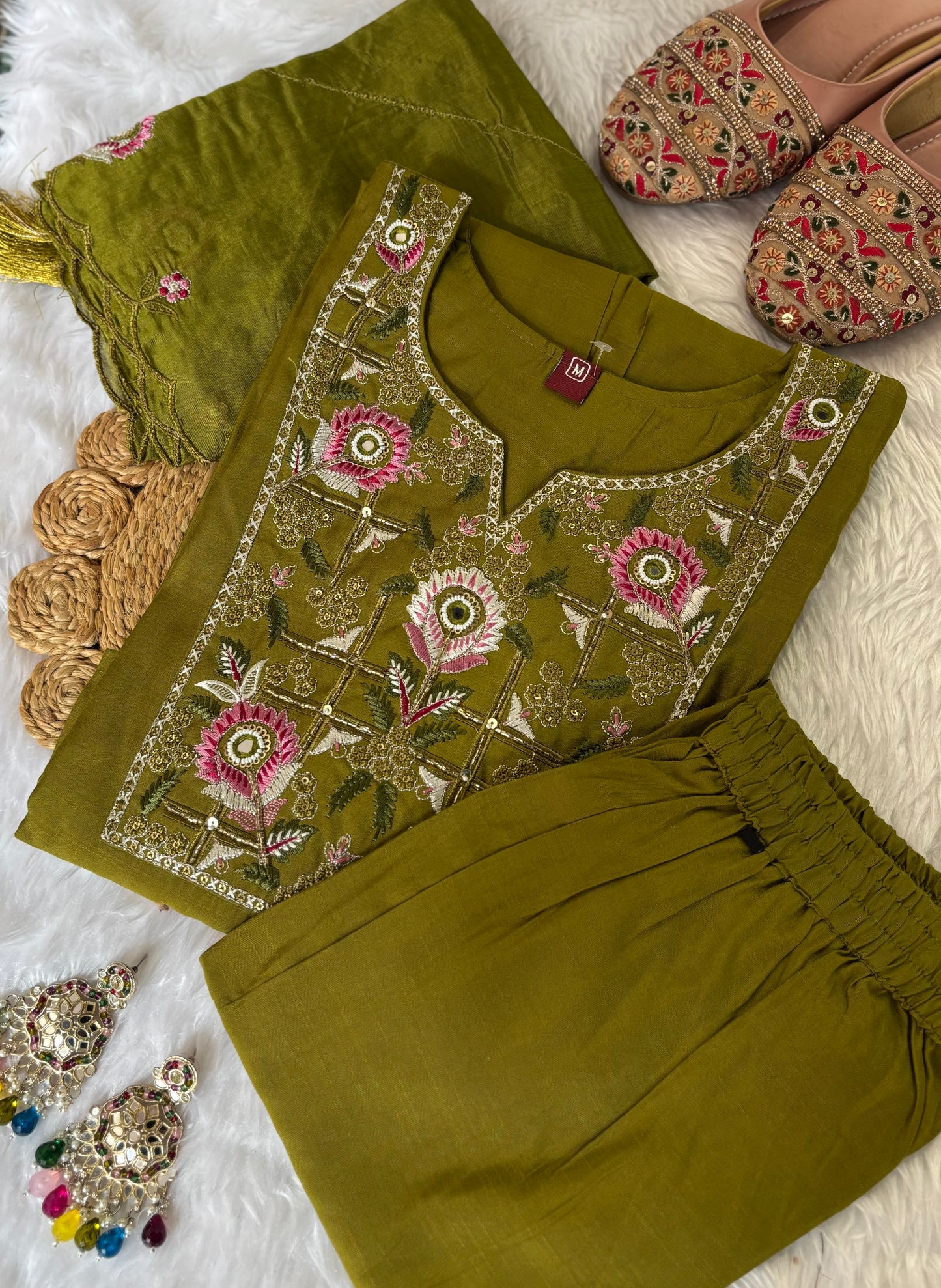 MD-212 "Elegance in every detail ✨ This deep purple suit with delicate floral embroidery is a perfect blend of grace and tradition