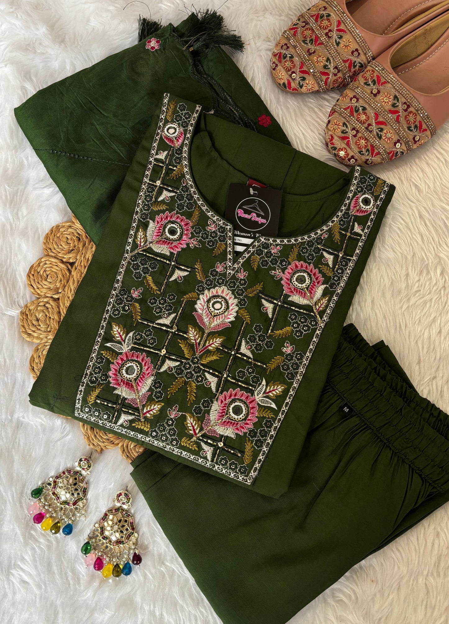 MD-212 "Elegance in every detail ✨ This deep purple suit with delicate floral embroidery is a perfect blend of grace and tradition