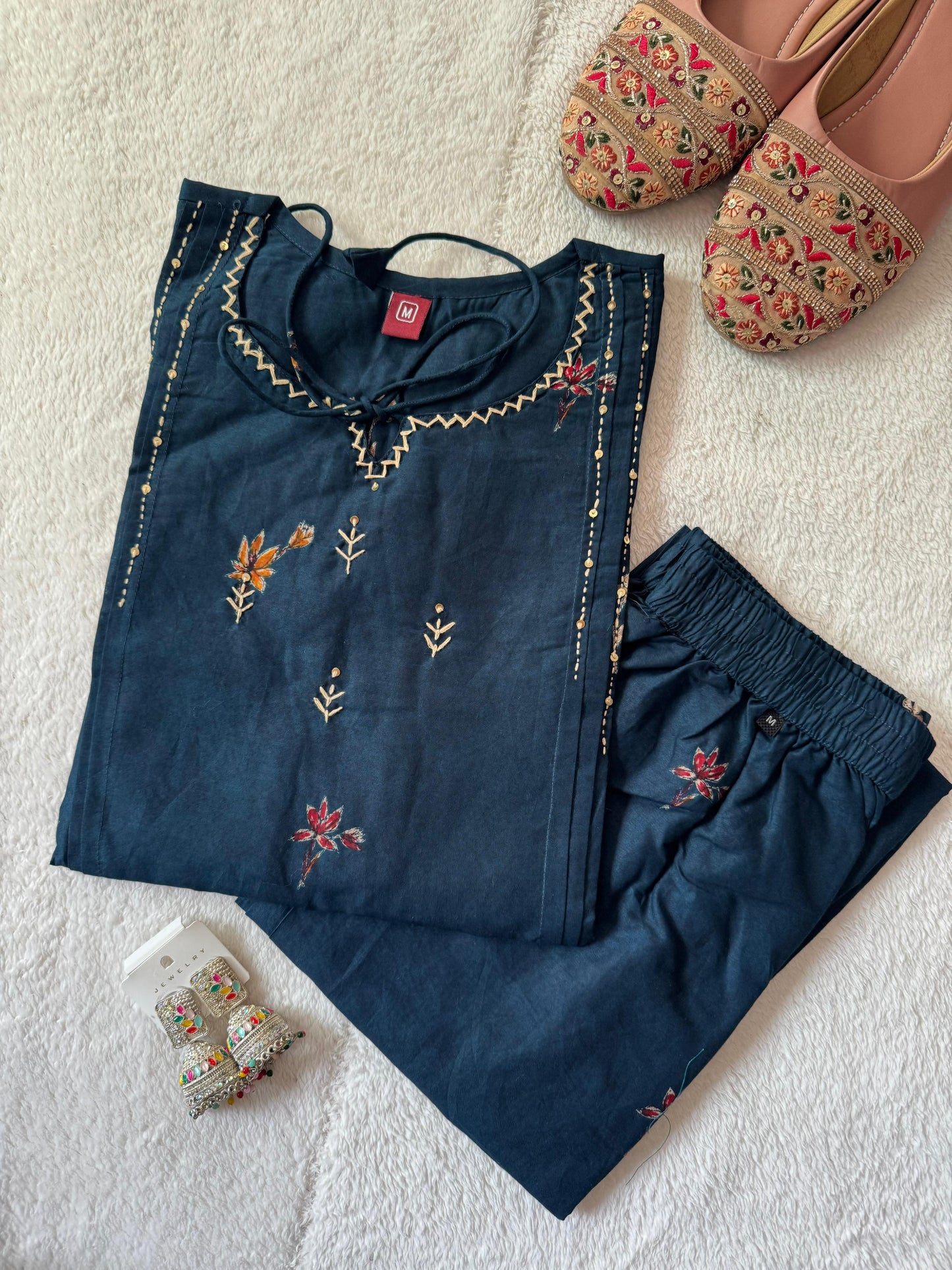 MD-139 reyon flax co-ord set