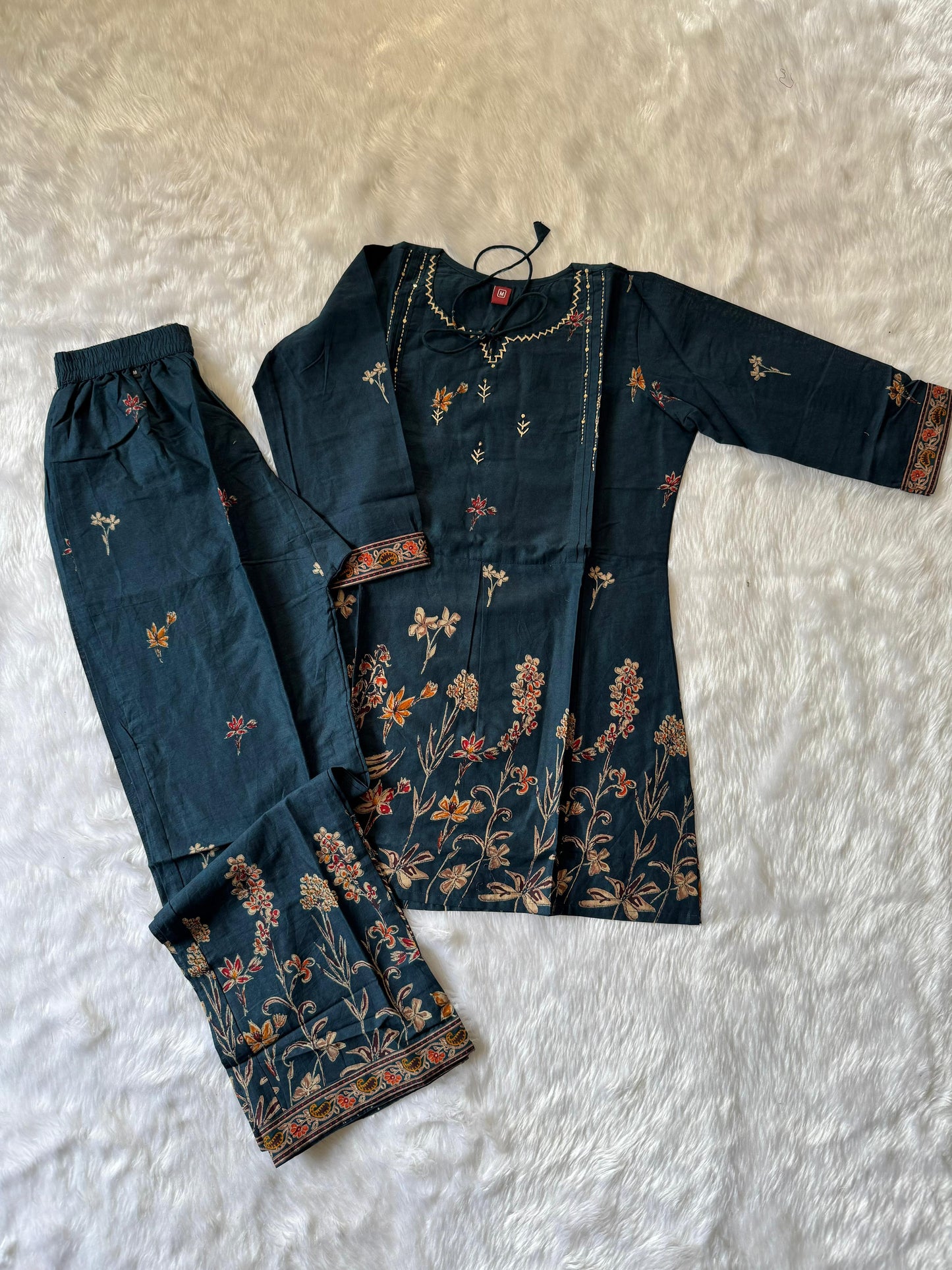 MD-139 reyon flax co-ord set
