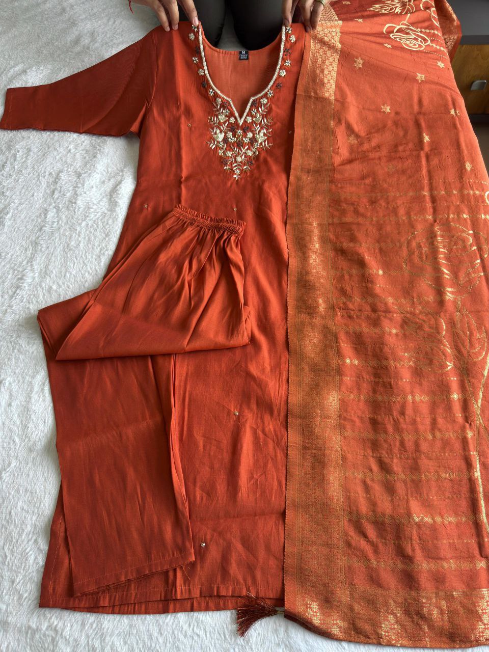 MD-238 For a wedding suite in this beautiful rust-orange or burnt sienna shade, you want titles that evoke warmth, celebration, and "haldi-to-wedding" transitions🧡💥💫